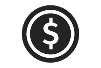 coin icon with dollar sign